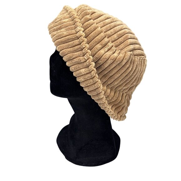 A.N.A. Beige Ribbed Plush Bucket Hat One Size Polyester/Nylon - Picture 2 of 7